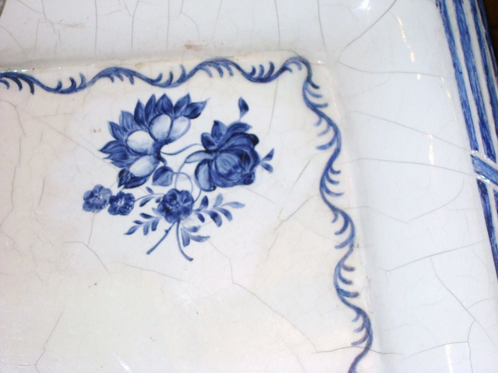 Swedish Blue and White Porcelain Top Table 2