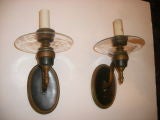 Bronze and Glass Sconces