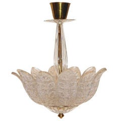 Swedish Glass Flower Light Fixture