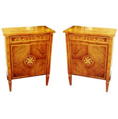 Pair of Inlaid Wood Cabinets