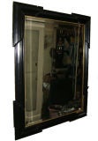 Large Ebonized Wood Mirror