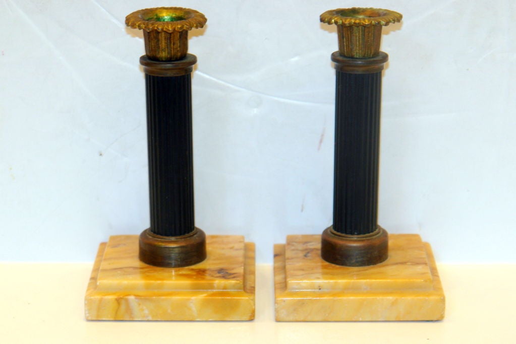 Pair of Swedish Candlesticks In Good Condition For Sale In New York, NY