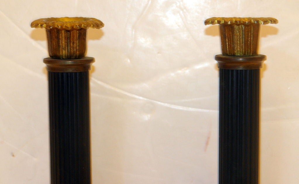 19th Century Pair of Swedish Candlesticks For Sale