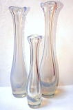 Set of 3 Opaline Vases