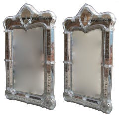 Pair of Large Venetian Mirrors
