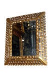 Antique Spanish Gilt Wood Rectangular Mirror