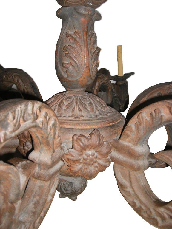 cast iron chandelier antique