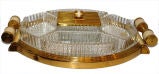 Gilt Bronze Tray with Glass Insets Gilt Bronze Tray with Glass Insets