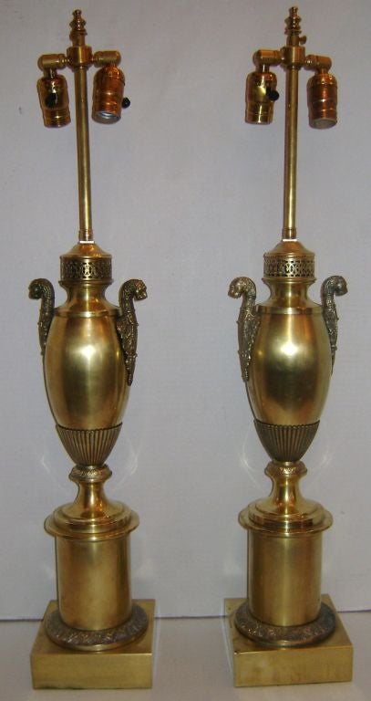 Pair of Empire Style Table Lamps