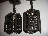 Pair of Wrought Iron Lanterns