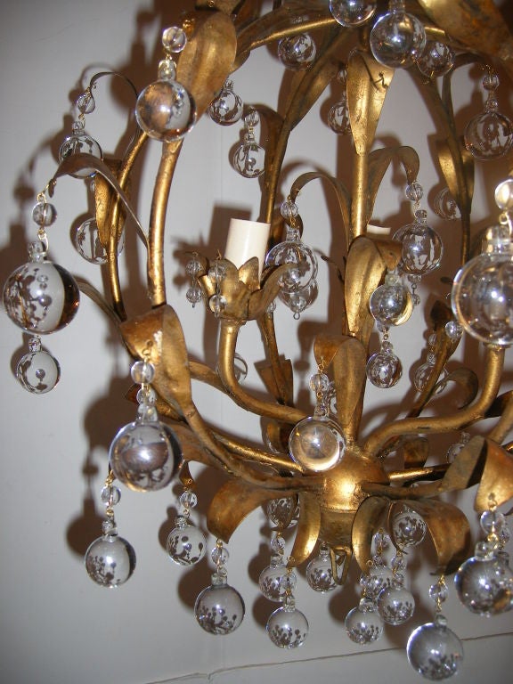 Set of Three Gilt Metal Light Fixtures For Sale at 1stdibs