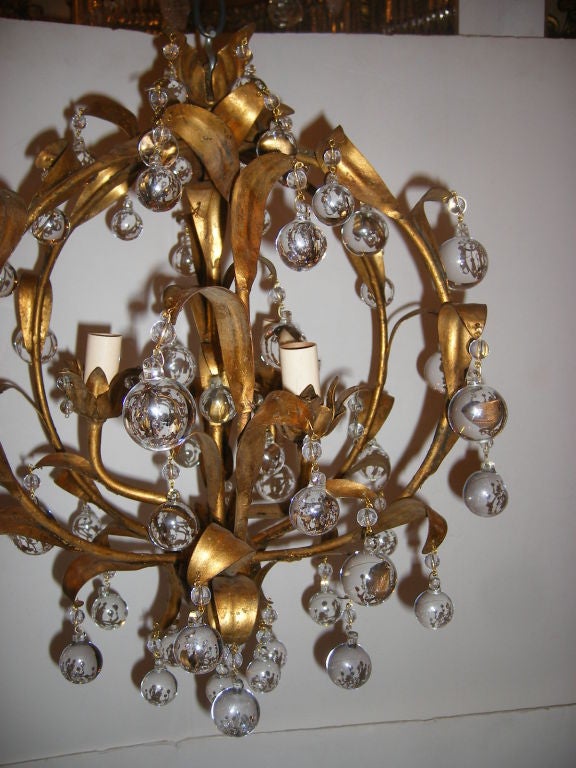 Set of Three Gilt Metal Light Fixtures For Sale at 1stdibs