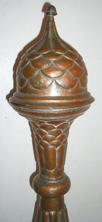 Mid-20th Century Pair of Middle Eastern Copper Vases For Sale