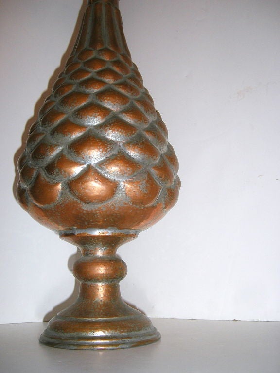 Pair of Middle Eastern Copper Vases For Sale 1