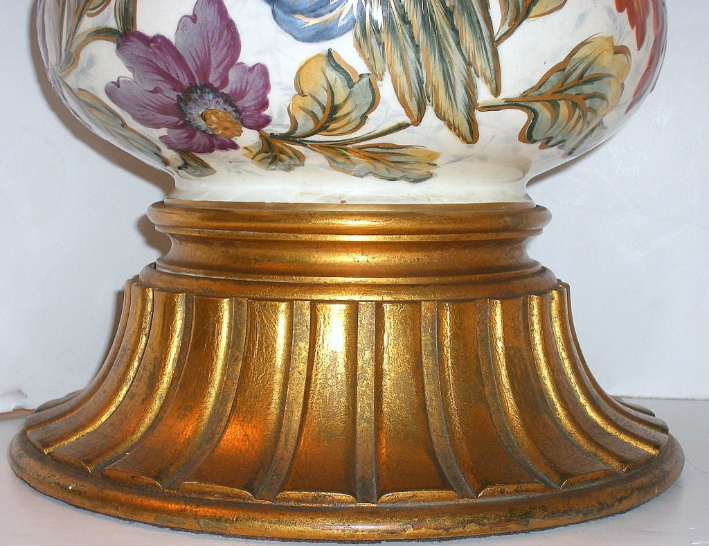 Single Porcelain Table Lamp For Sale 1