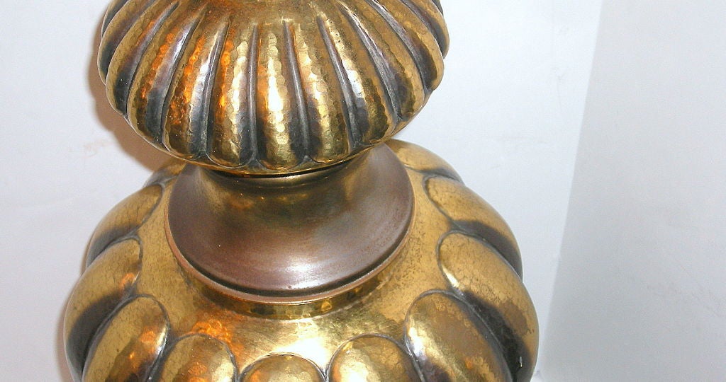 large brass lamps