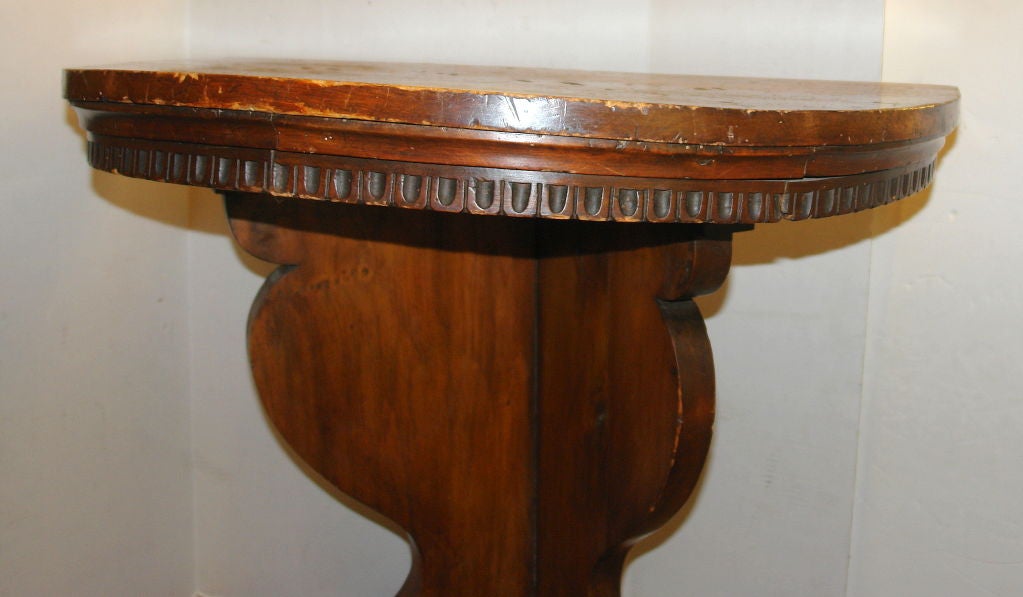 Italian Pair of Demi Lune Consoles