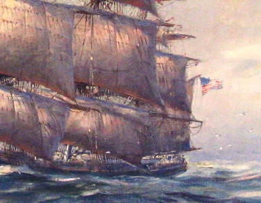 American A CLIPPER SHIP AT SEA
