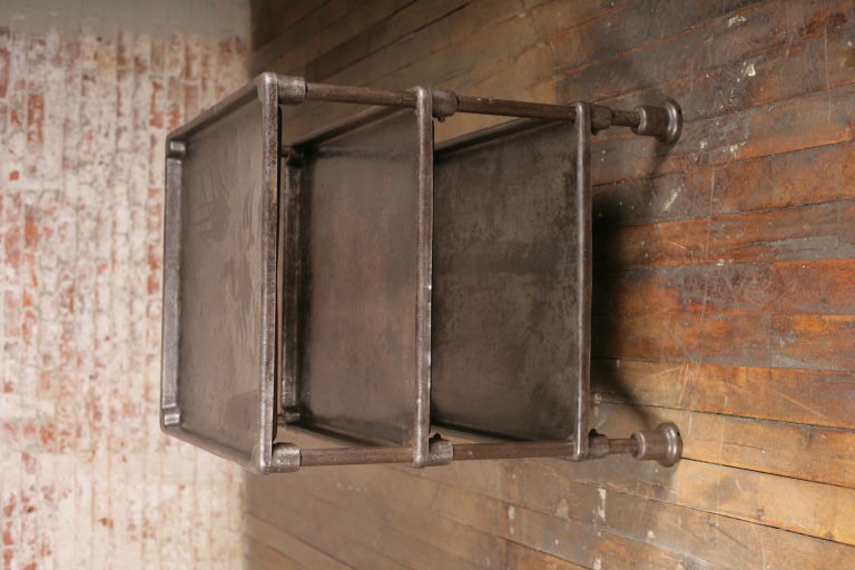 Vintage Industrial 3 Tier Metal Table