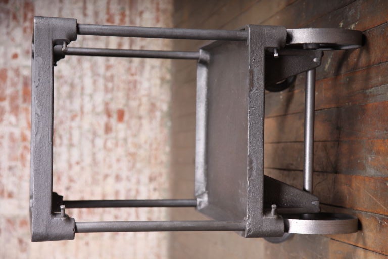 Vintage Industrial 2 Tier Rolling Bar Cart/Table.  Great for displays or serving guests.