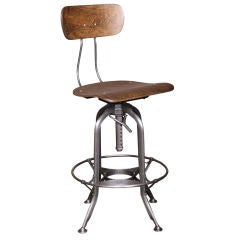 Vintage Industrial Adjustable Toledo Stool