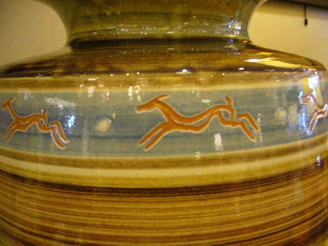 Pottery Large Harald Folmer Gross Floor Vase for Knabstrup