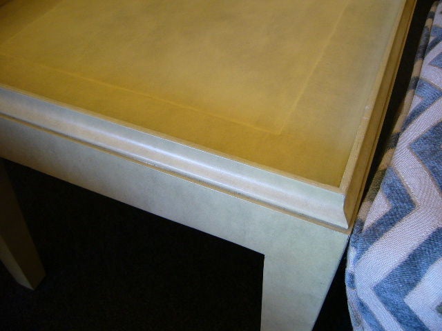 Faux Parchment Painted Cushioned Stools 3