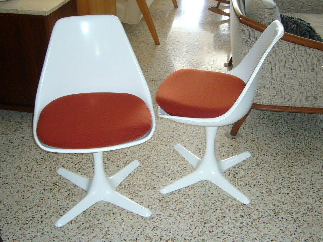 American Pair of Iconic Burke Tulip Chairs