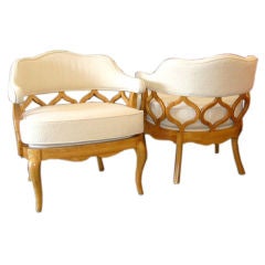 Vintage Charming & Shapely Italian Armchairs