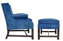 Vintage Chair And Ottoman By Erwin Lambeth