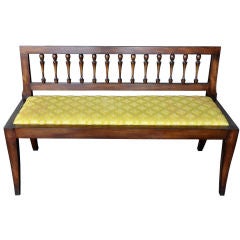 ITALIAN STYLE FRUITWOOD BENCH BY YALE R BURGE