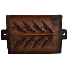 VINTAGE WOODEN MOLD FOR IRON FENCE POSTS