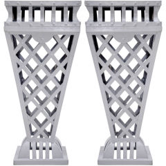 Pair Of Strap Iron Plant Stands
