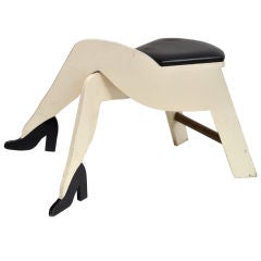 Vintage 1950S CROSSED LEGS STOOL