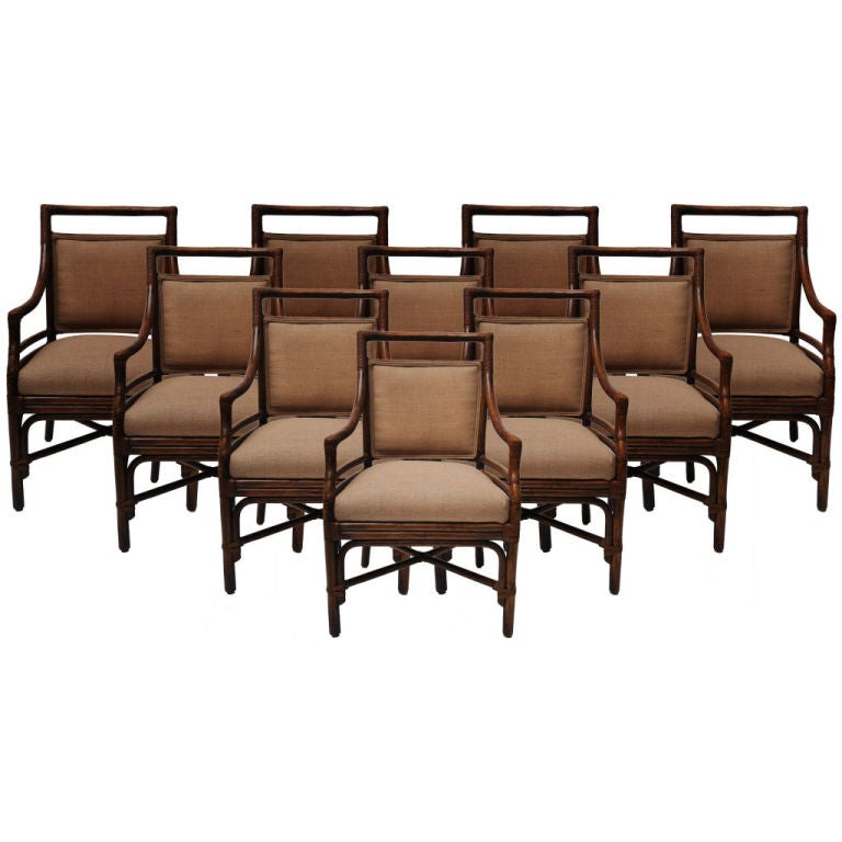 MCGUIRE TARGET ARM CHAIRS at 1stdibs