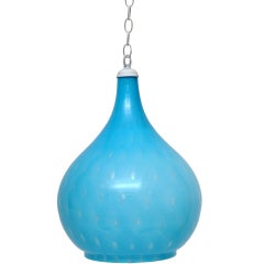 Blue Murano Glass Hanging Light