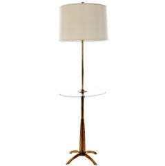 Stiffel Floor Lamp with Lucite Table