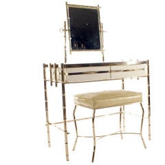 Hollywood Regency Vanity with Bench