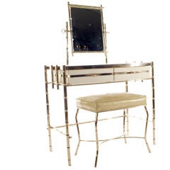 Vintage Hollywood Regency Vanity with Bench