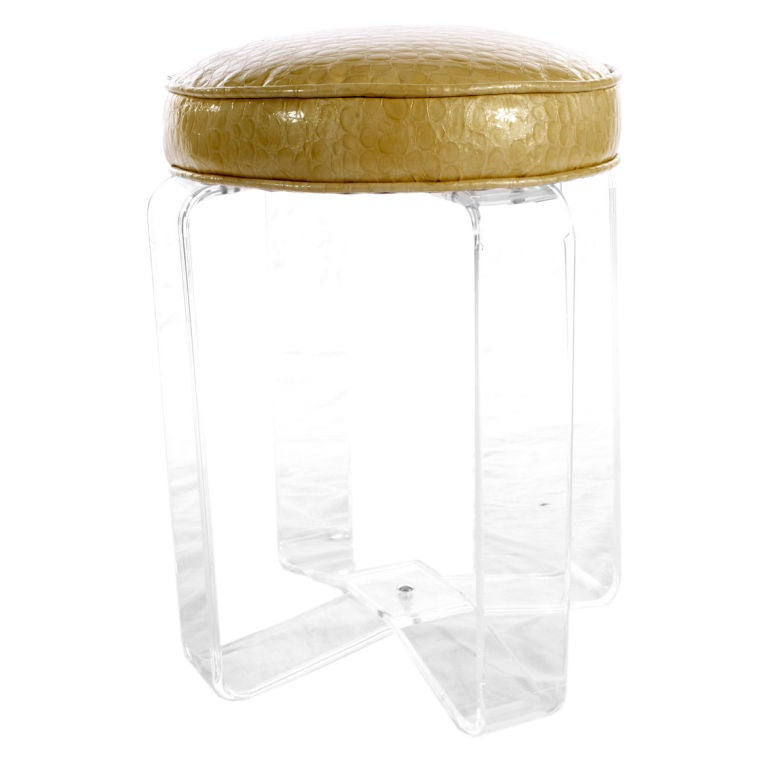 Lucite Vanity Stool