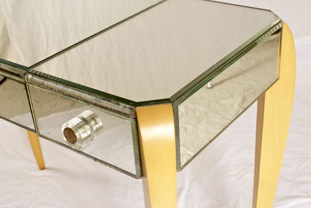 Mirrored Vanity with Sycamore Legs