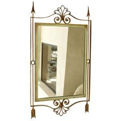 Brass Mirror with Arrow Detail