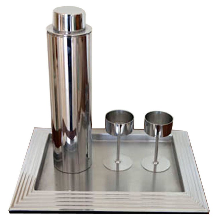 Norman Bel Geddes American Art Deco Cocktail Set "The Manhattan"