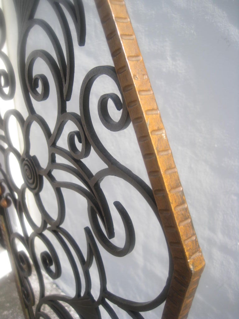 American Art Deco Wrought Iron Floor Lamp