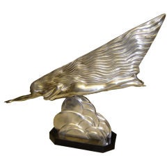 French Art Deco Bronze Sculpture THE COMET by Guiraud-Riviere