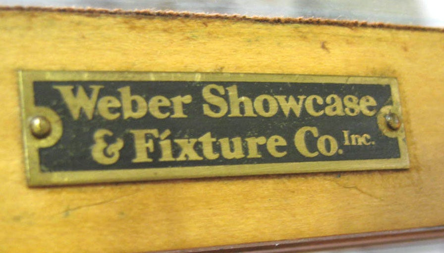 20th Century American Art Deco Weber Showcase & Fixture Company Display Case For Sale