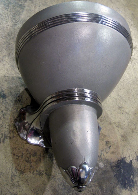 Four American Art Deco Exterior Wall Sconces