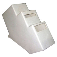 Boch Freres Belgian Art Deco White Geometric Vase