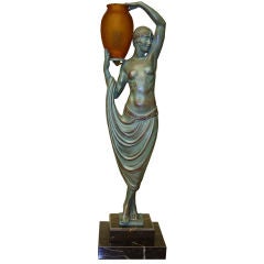 French Art Deco Figural Statue by Pierre Le Faguays