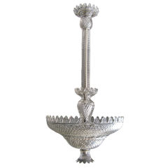 Elegant Italian cut lead crystal chandelier from the 1940's.